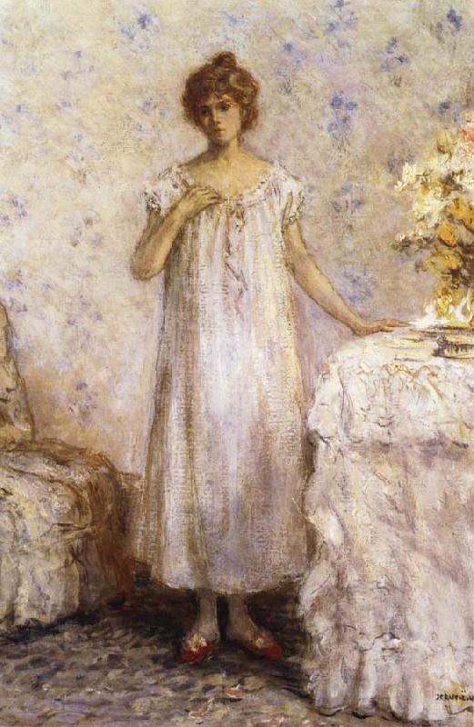 Jean-francois raffaelli Woman in a White Dressing Grown France oil painting art